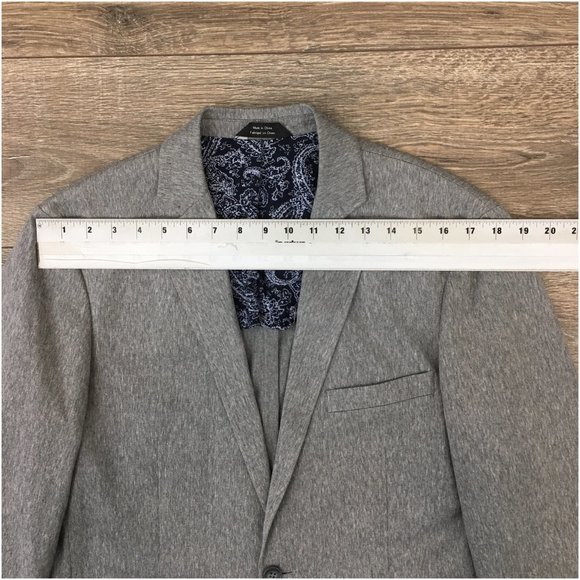 Saks Fifth‎ Mens Blazer Sport Coat Two Button Jacket Cotton 40 Slim Casual Suits - Picture 9 of 13